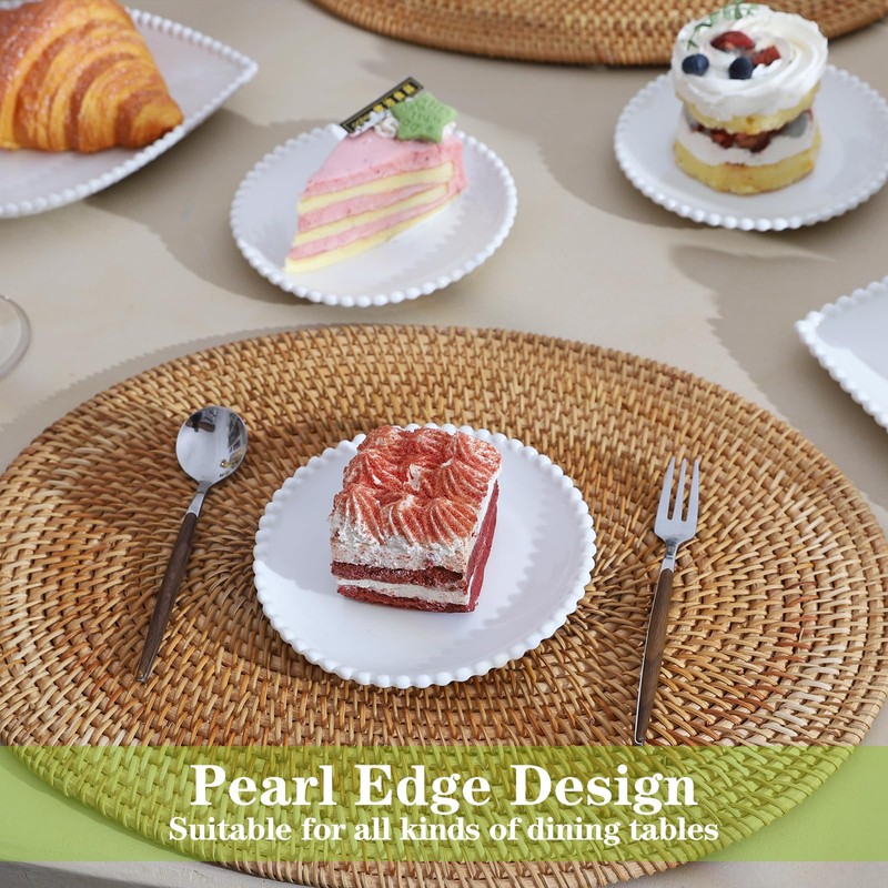 TAMAYKIM 5.5 Inch Porcelain Dessert Plates Set of 18, Small