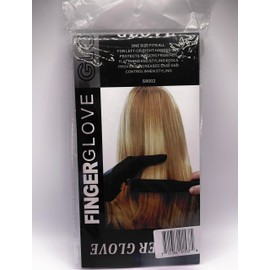 Stilnati Heat Resistant Gloves for Hair Styling Curling, for Barber, Hair Straightening, Keratin Treatment, Curling, Flat Iron, 3 Fingers Glove Hairdressing, Hand Protective Glove, Black, 1 Pcs