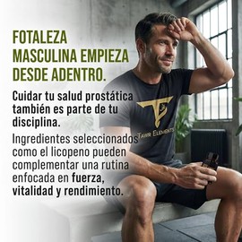 Licopeno + Vitamina D3 - Cápsulas Hombre Tawr Elements - Suplemento con Zinc, Calabaza y Cacao - 30 Dosis de 750 mg - Soporte Nutricional Masculino - Sin Gluten - Soporte Prostata