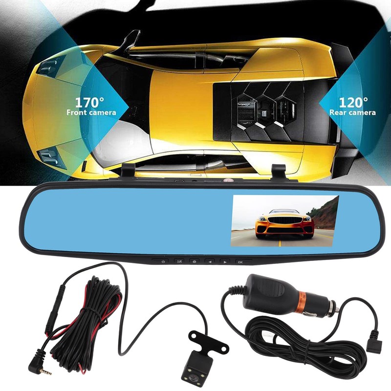 Cámaras de Espejo Retrovisor, Lente Doble de Cámara de Respaldo