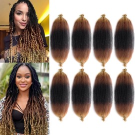24 Inch Spring Twist Ombre Hair 1B/30/27,8 Packs Cuban Twist Hair for Women