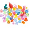 GSrenyu 50 Pcs Mini Resin Animals, 50 Styles Tiny Resin
