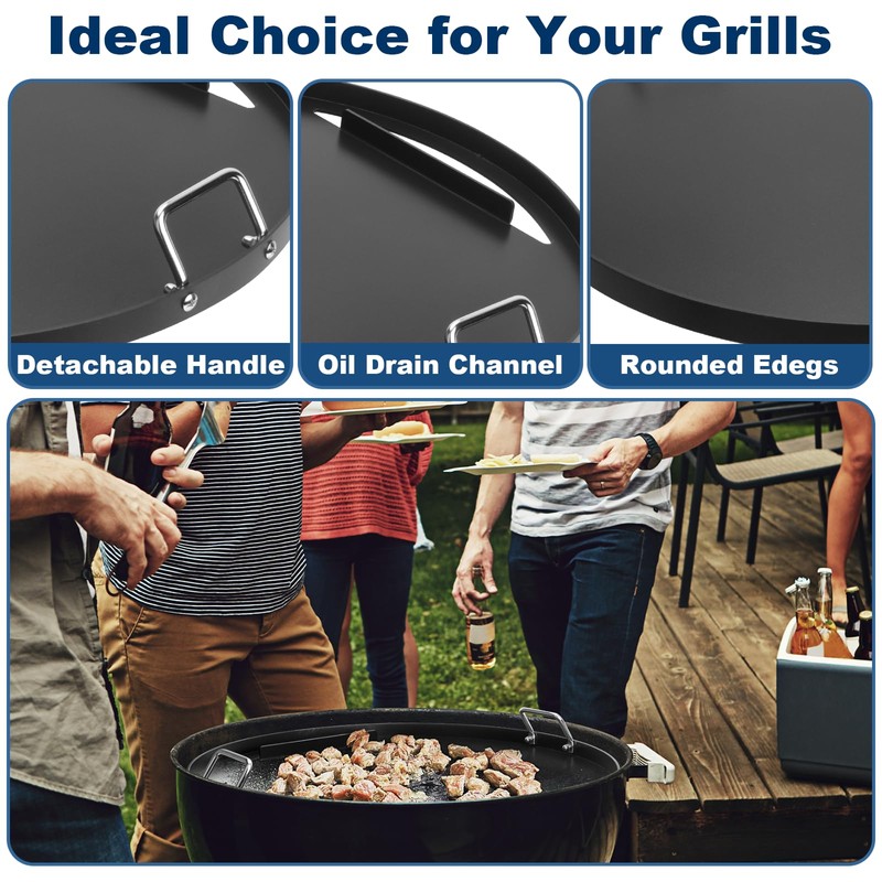Full Size Griddle Insert for Weber 22 Inch Charcoal Grills