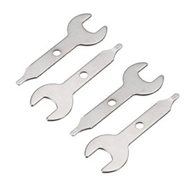 MauSong 3/8 Inch Open End Wrench 9.5 mm Nut Spanner for Rotary Tool Silver Stainless Steel Collet Wrench Key for Engraving Machine 4 Pack