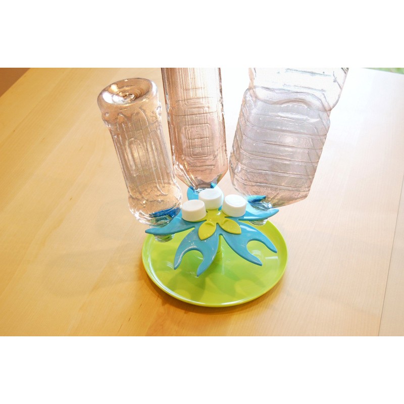 Aiwa Plastic Bottle Drainer Stand, Easy Catch, Dry 5 Pieces