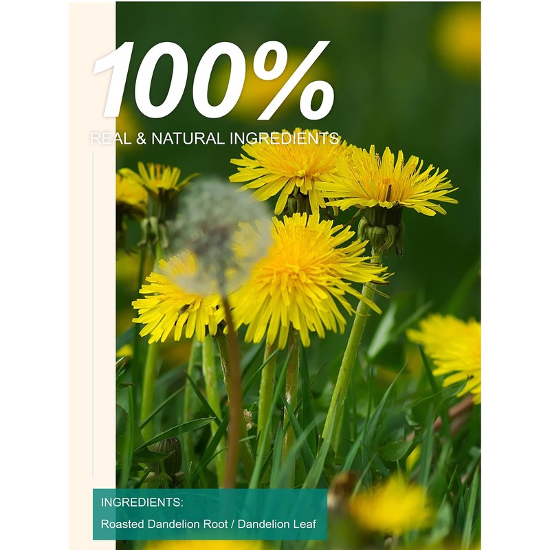 TeeLux Dandelion Leaf & Root Tea Bags, Natural Roasted Dandelion