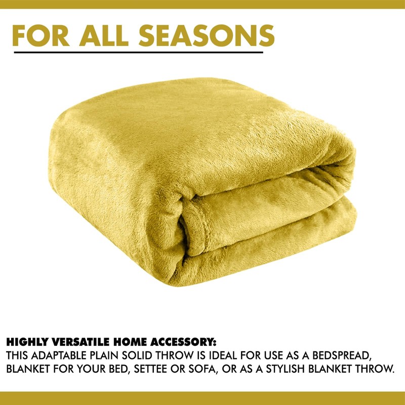 Lions Fleece Throw Blanket - 100% Polyester, Ultra Soft Faux