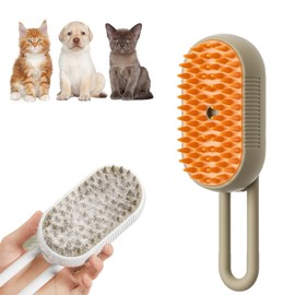 Generic Generic Spritz Defur Comb for Cats, 3-in-1 Cat Steam Brush, Spray Cat Brush for Shedding, Pet Steam Brush, Pet Spray Hair Comb for Long and Short Hair Cats and Dogs (Brown)
