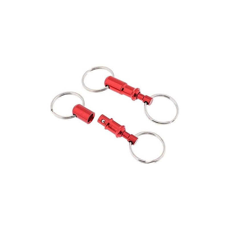 YangLand 2Pcs/Set Quick Release Keychain Pull-Apart Removable Keyring with Two