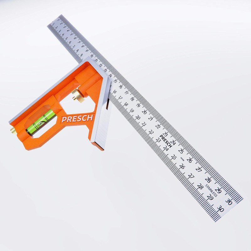 Presch Combination Square 300mm Metric – Accurate Carpentry Square made