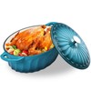 Enameled Oval Dutch Oven Pot with Lid, 7 QT Cast