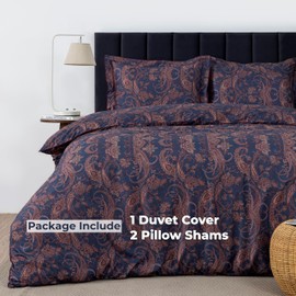 Dreamology Piped Edges Microfiber Duvet Cover 110 GSM – Ultra Soft Queen Size Duvet Cover Set, Long-Term Durable, Embellished for a Stylish Look, Anti-Static Finish, Wrinkle & Fade Resistant Bedding