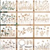 WADY Reusable Large Wildflower Stencils for Painting - Botanical Leaves