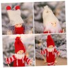 KOMBIUDA Mini Toys Xmas Decorations 4 Pack Ski Doll Decorations