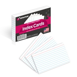 KAISA Lined Index Card 3"x5" Index Cards Flashcards, 2400 Count Ruled on Front, Blank on Back Index Cards, White 24 pack of 100 Shrink, Made in the USA