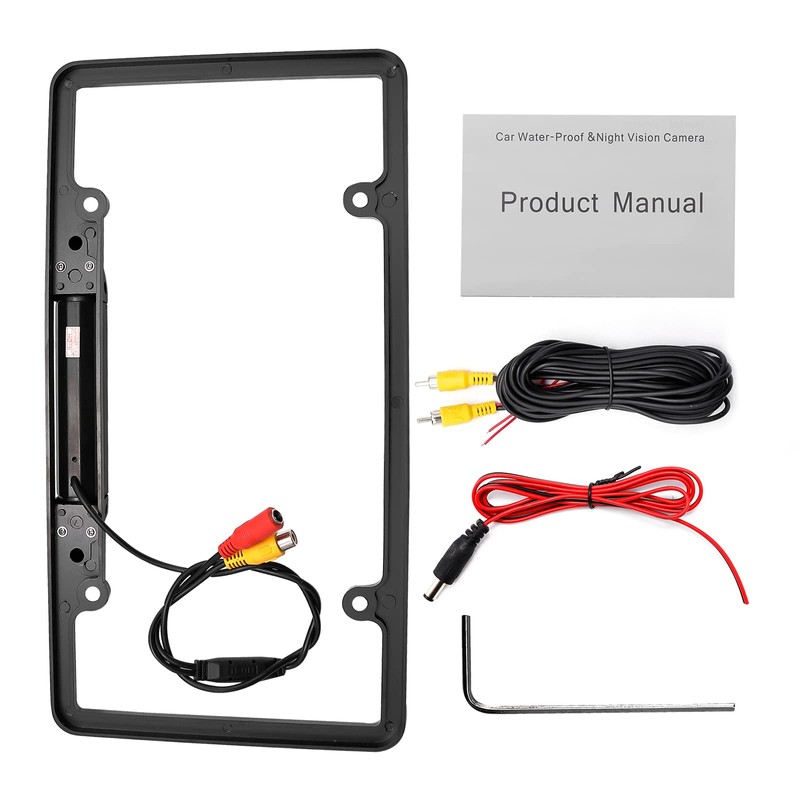 License Plate Backup Camera, Night Vision Rear View Camera with