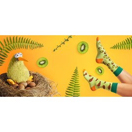 Spox Sox Casual Unisex Multicoloured Socks for Individualists - kiwi, size: 40-43