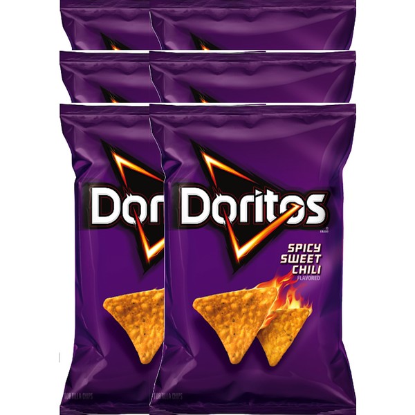 Doritos Spicy Sweet Chili Limited Flavored Tortilla Chips Net Wt 10 Oz (6)