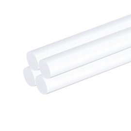 QUARKZMAN Pack of 4 Acrylic Plastic Round Rods 6 mm x 300 mm PMMA Acrylic Plastic Rod Transparent Acrylic Rods for DIY Handmade Crafts Lighting Garden Decorations - 1/4 Inch x 12 Inch