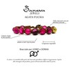 Samsara Tibetan Buddhist Bracelet - Shamballa with Fuchsia Agate -