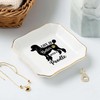 Pininerr Poodle Ceramic Jewelry Tray, Decorative Trinket Dish 4.33"