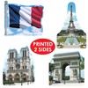 Beistle French Theme Cutouts, 8-Count, Iconic International Paris Party Decorations,
