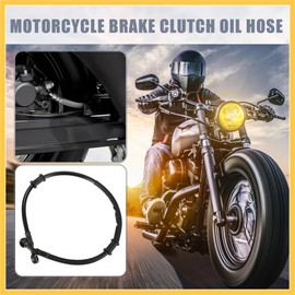 REPAIROCK 1 Set 55cm 21.65" Motorcycle Braided Brake Clutch Oil Hoses Line Pipe Clutch Throttle Gas Line Fuel Pipe Black for ATV Dirt Bike Auto Replacement Parts