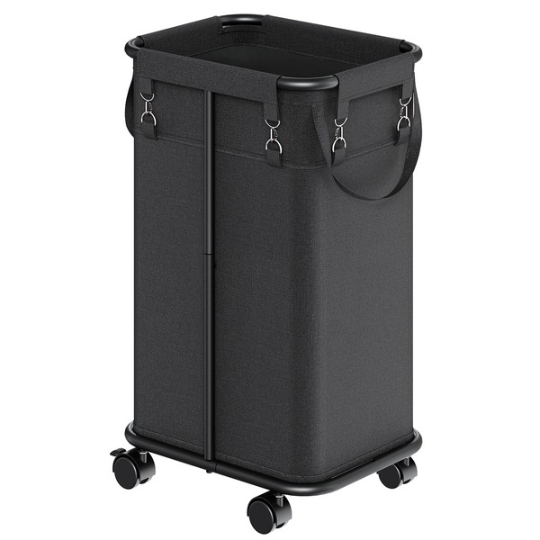 YATINEY Rolling Laundry Hamper, Laundry Basket with Wheels, Laundry Cart