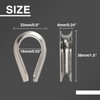 LEONTOOL 20pcs M6 304 Stainless Steel Thimble 1/4 Inches Diameter