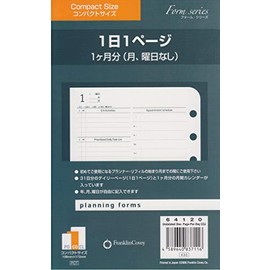 Franklin Planner Original 64120 1 Page Per Day Daily Page 1 Month No Week 64120 Compact Size