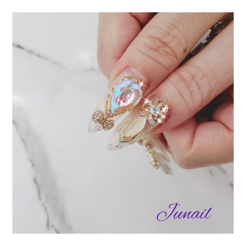 Y Royal Gold Handmade Nail Tips ✨ - Short Stiletto