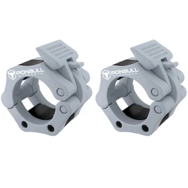 Barbell Collars (Pair) – Locking 2" Olympic Size Weight Clamps - Quick Release Collar Clips – Bar Clamps Great for Weight Lifting, Olympic Lifts and Strength Training (Gray)