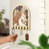 DRMFLE DIY Wooden Key Holder, Key Hooks with 6 Hooks