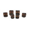 SusggO Set of 6 Small Wooden Owls - 3 Sizes