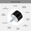 QUARKZMAN M12 Thread Rubber Mounts Vibration Insulators Cylindrical Shock Absorber