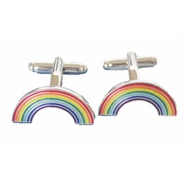 korpikus® Rainbow Theme Stainless Steel Cufflinks In Free Gift Bag