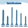 ANCHOREASE 3/16″×1-1/4″ (200Pcs) Flat Head Concrete Screw Anchor, Blue Screw,