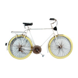 Hanna's Handiworks Bicycle Wall Art, White or Black Design (White)