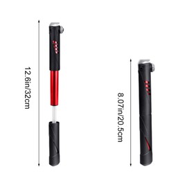 Mini Bike Pump 120PSI High Pressure Bike Tire Pump Small Portable Bike Ball Hand Pump with Needle and Frame Mount for Presta & Schrader Valve Road, Mountain Bike