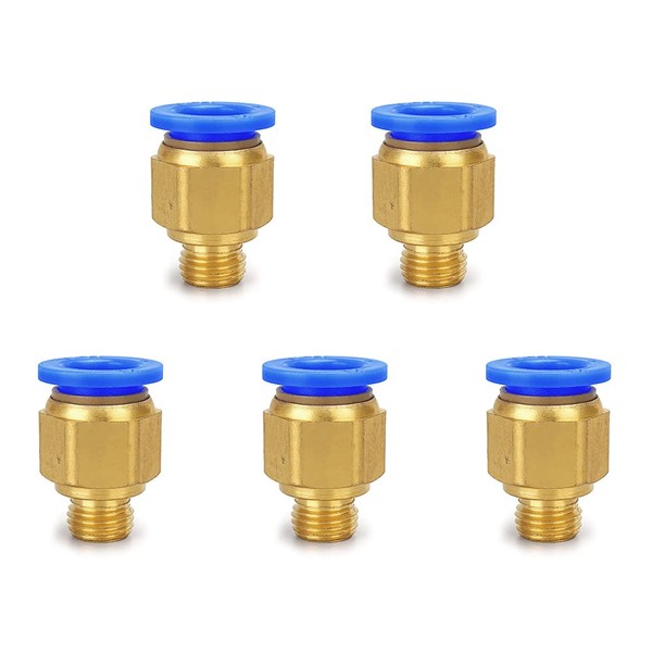 PC4-M6 Straight Pneumatic Connector, Set of 5, 3D Printer, Quick