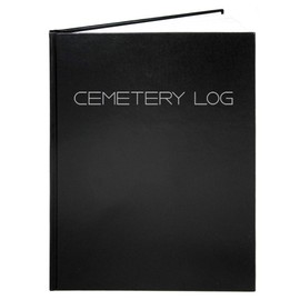 BookFactory Cemetery Log Book/Cemetery Records Management Register/Notebook - Hardbound, Black, 100 Pages, 8.5'' x 11'' (Made in USA)