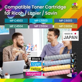 SHIKI Compatible Toner Cartridge Replacement for Ricoh Lanier Savin MP C4503 C5503 C6003 C4504 C5504 C6004 841850 (Yellow, 22500 Pages)