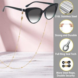 CIOKOL Eyeglass Chains Mask Chains And Cords For Women Anti-Lost Mask Sunglasses Fashion Holder Strap Lanyards…