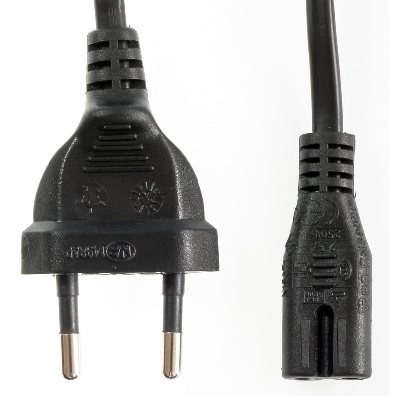 shortix Short Power Cable (Power Cable with Euro Flat Plug