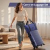 HOTEEL Luggage Set 3 Piece Expandable ABS+PC Hardshell Carry on