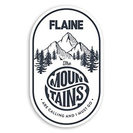 2 x 10cm Flaine France Vinyl Stickers - Mountain Ski Luggage Sticker #30212 (10cm Tall)
