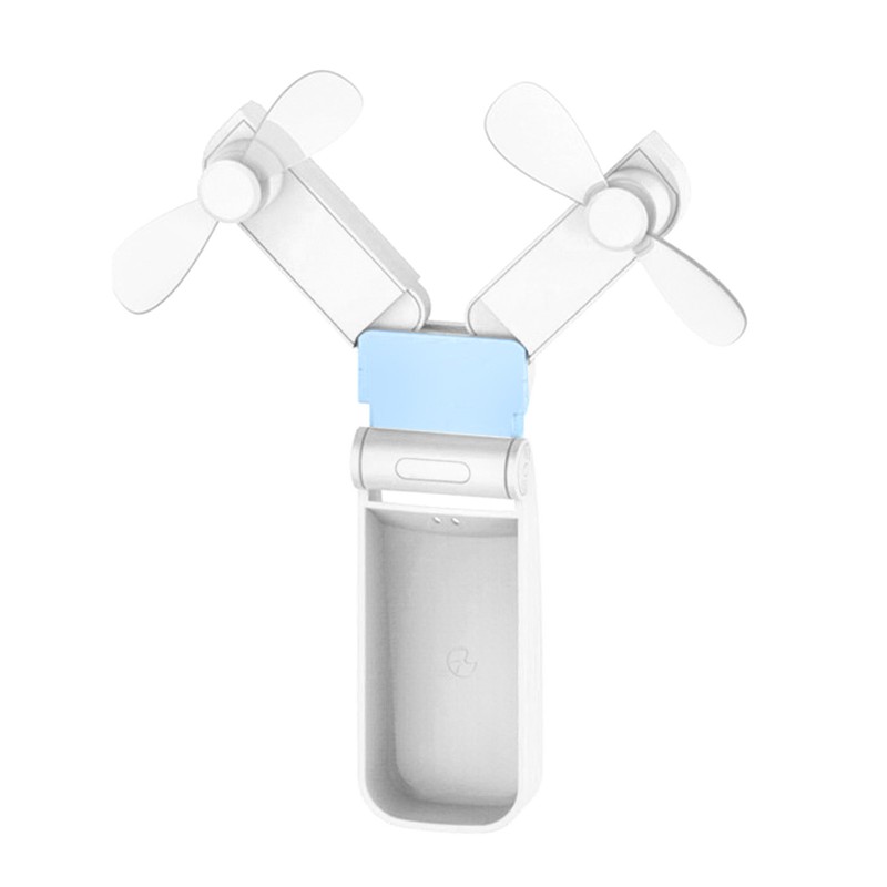 Folding Electric Fan Double Headed Portable Handheld Mini USB Fan