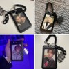 Acrylic Kpop Photocard Holder with Keychain,Credit Card ID Badge Case