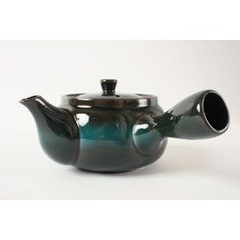 Mino ware SYK010 Japanese Ceramic Teapot Kyusu with Infuser, Made in Japan (Import from Japan), Blue and Brown