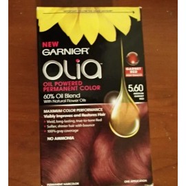 Garnier Olia Oil Powered Permanent Haircolor, 5.60 Medium Garnet Red